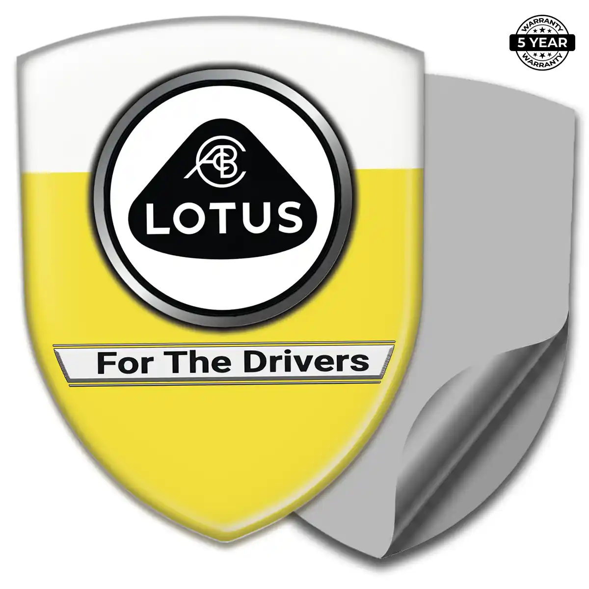 Lotus Polyurethane Domed Sticker Sleek Style