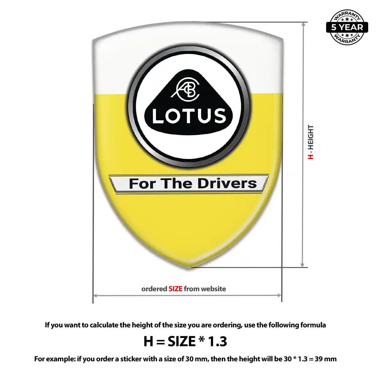 Lotus Polyurethane Domed Sticker Sleek Style