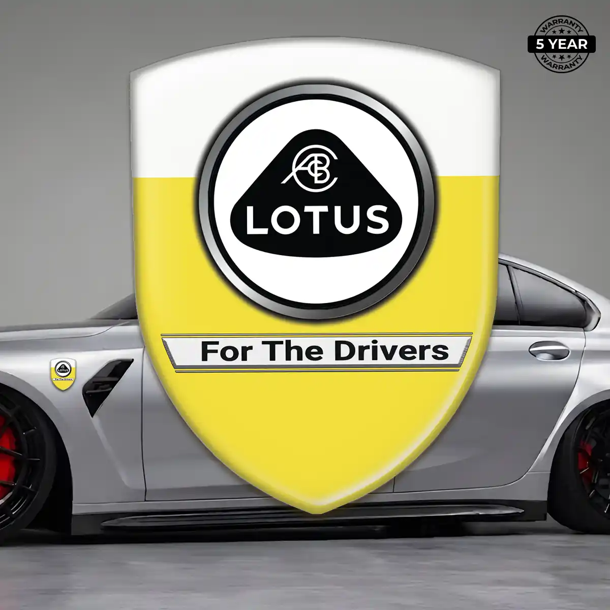 Lotus Polyurethane Domed Sticker Sleek Style