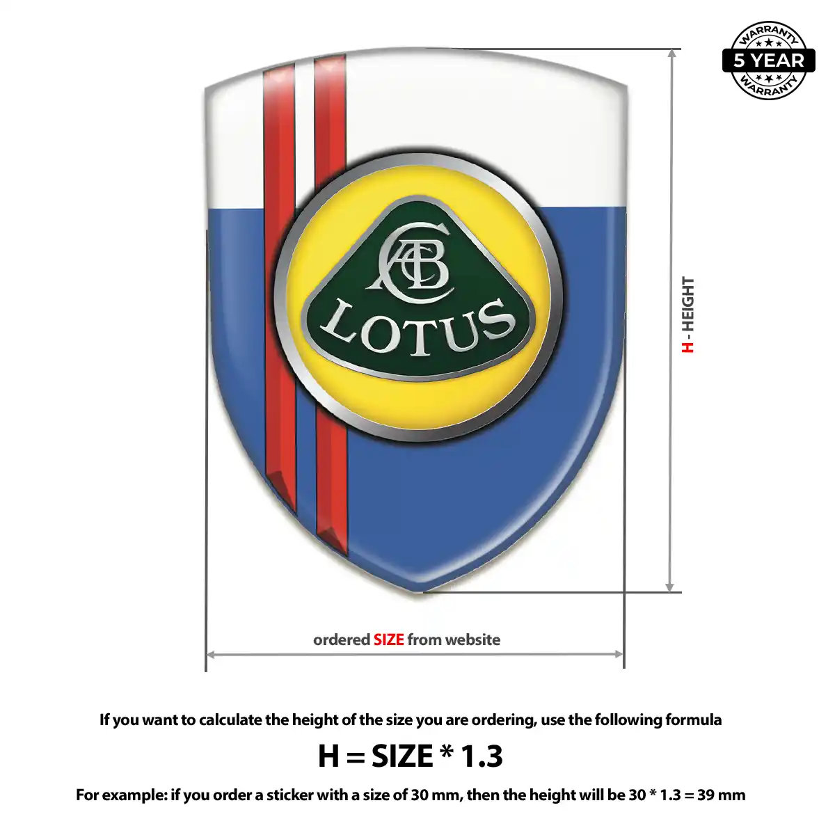Lotus Polyurethane Domed Sticker Superior Craft