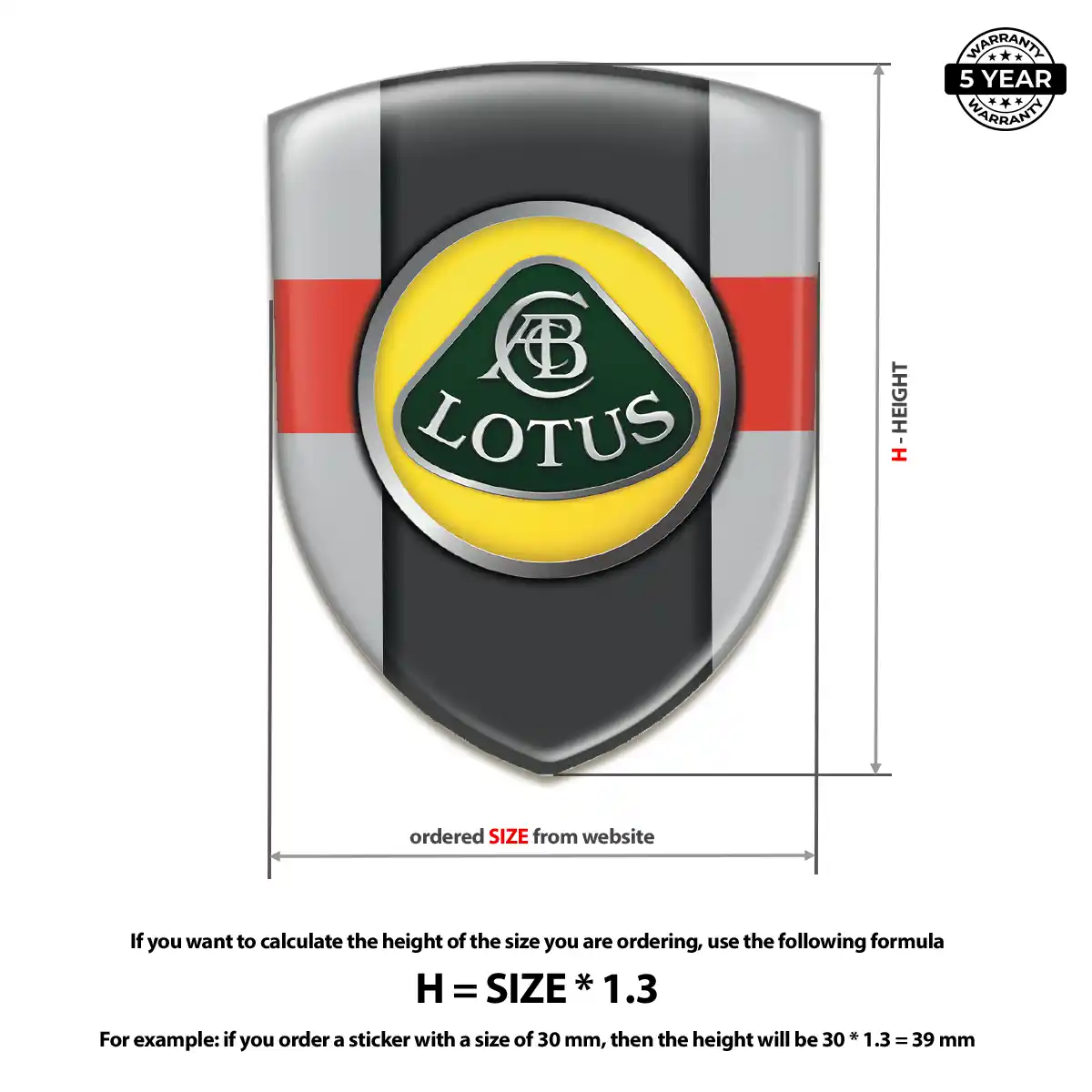 Lotus Resin Badge Sticker Opulent Line