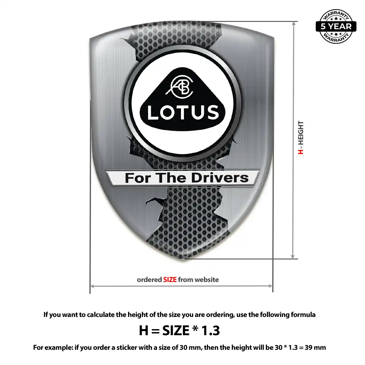 Lotus Resin Badge Sticker Prestige Line