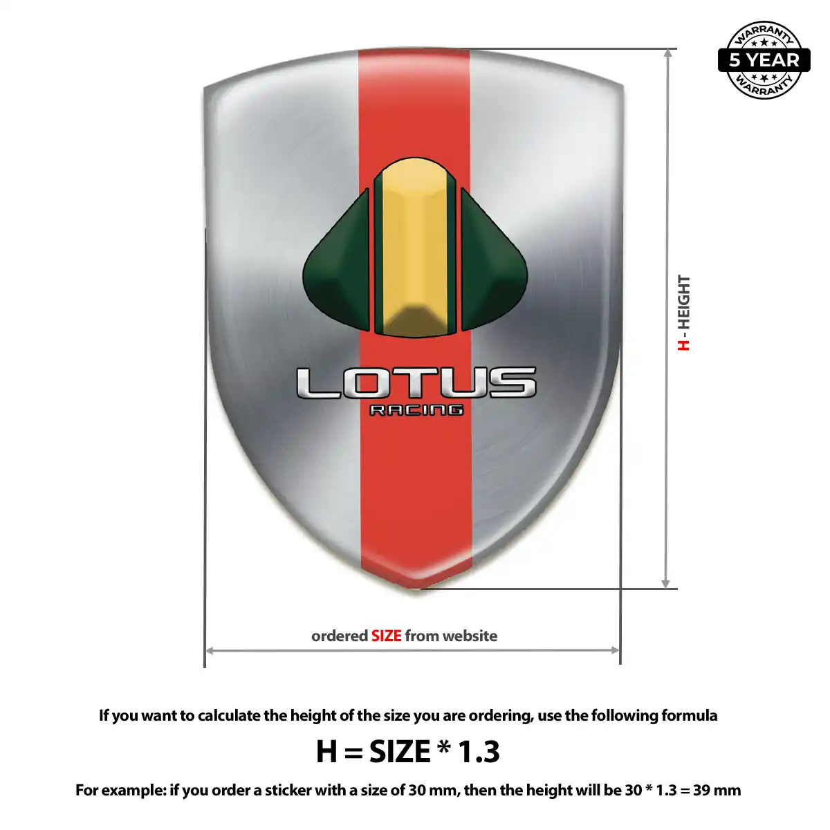 Lotus Resin Badge Sticker Prime Quality