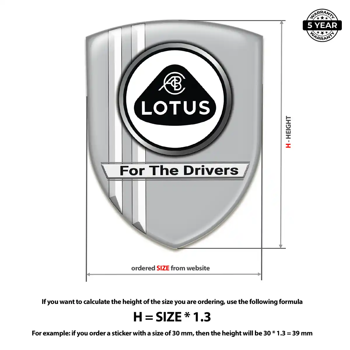 Lotus Resin Badge Sticker Refined Design