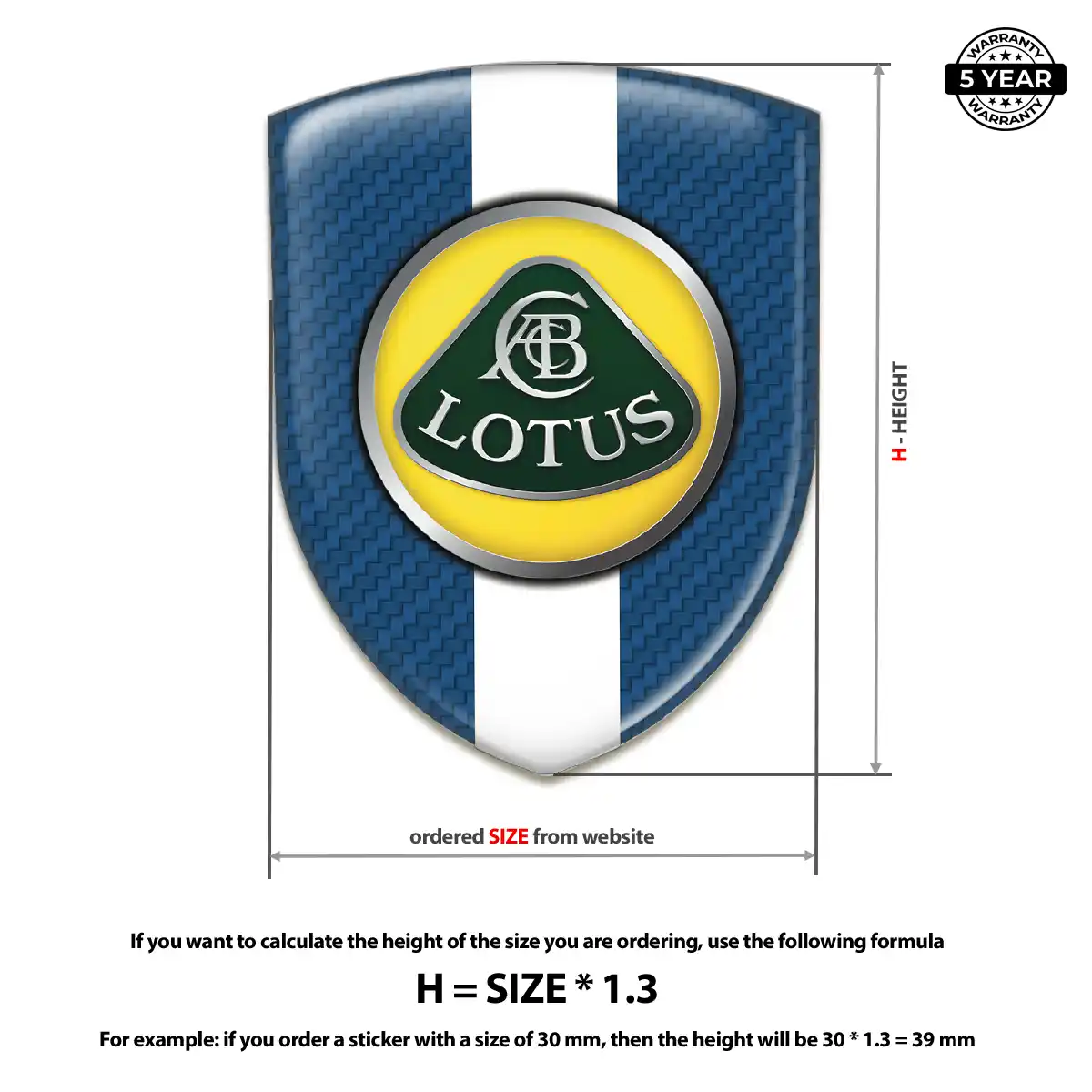 Lotus Resin Badge Sticker Resin Elite