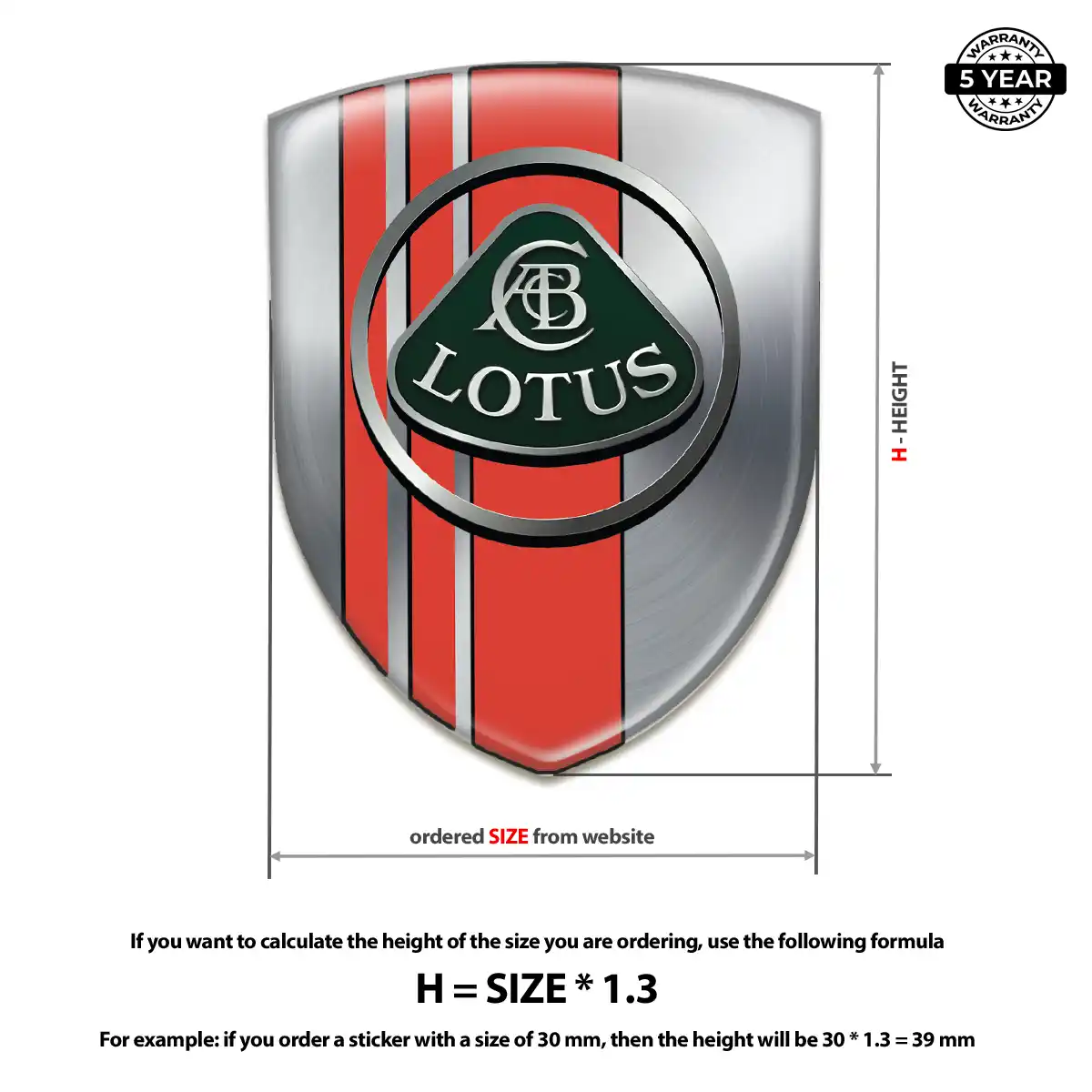 Lotus Resin Badge Sticker Resin Luxe