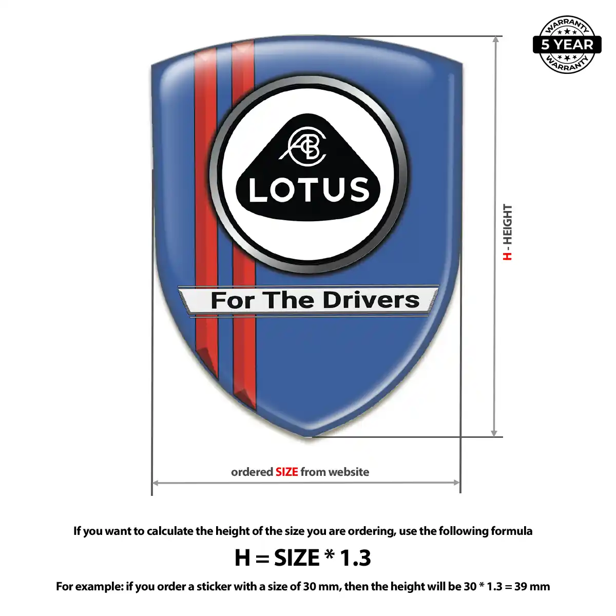 Lotus Resin Badge Sticker Signature Grade