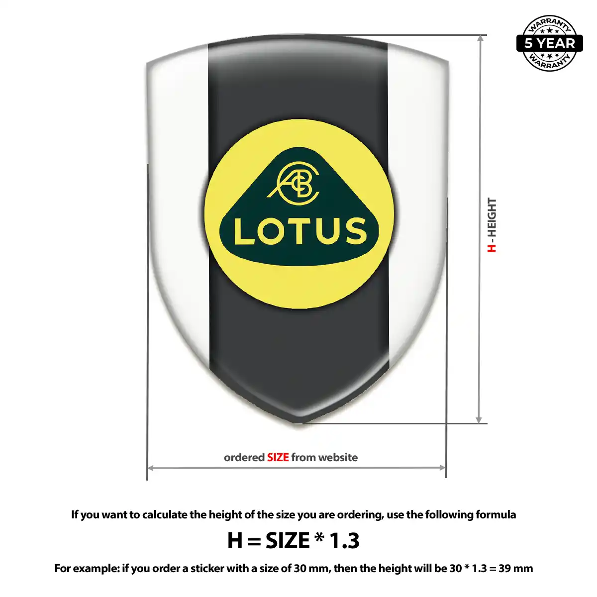 Lotus Resin Badge Sticker Sleek Style