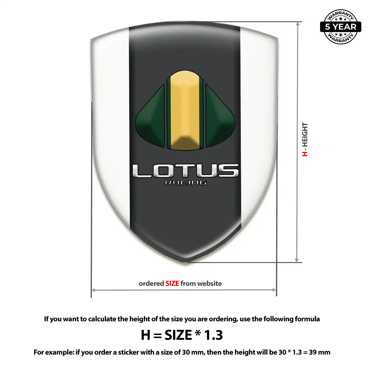 Lotus Resin Badge Sticker Superior Craft