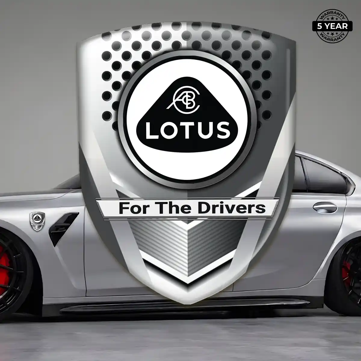 Lotus Resin Domed Sticker Cabin Style