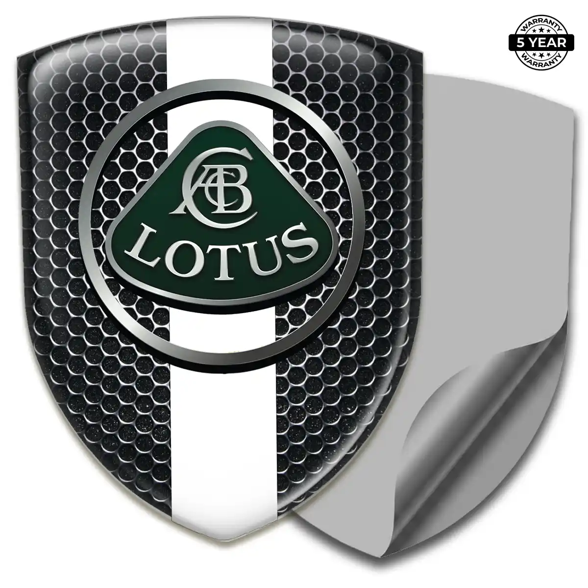 Lotus Resin Domed Sticker Exterior Luxe