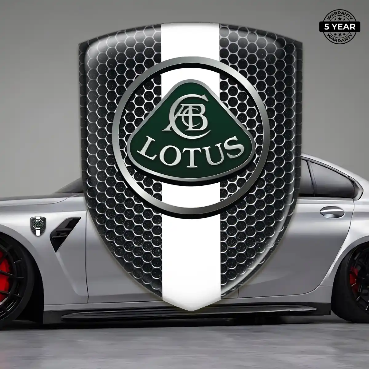 Lotus Resin Domed Sticker Exterior Luxe