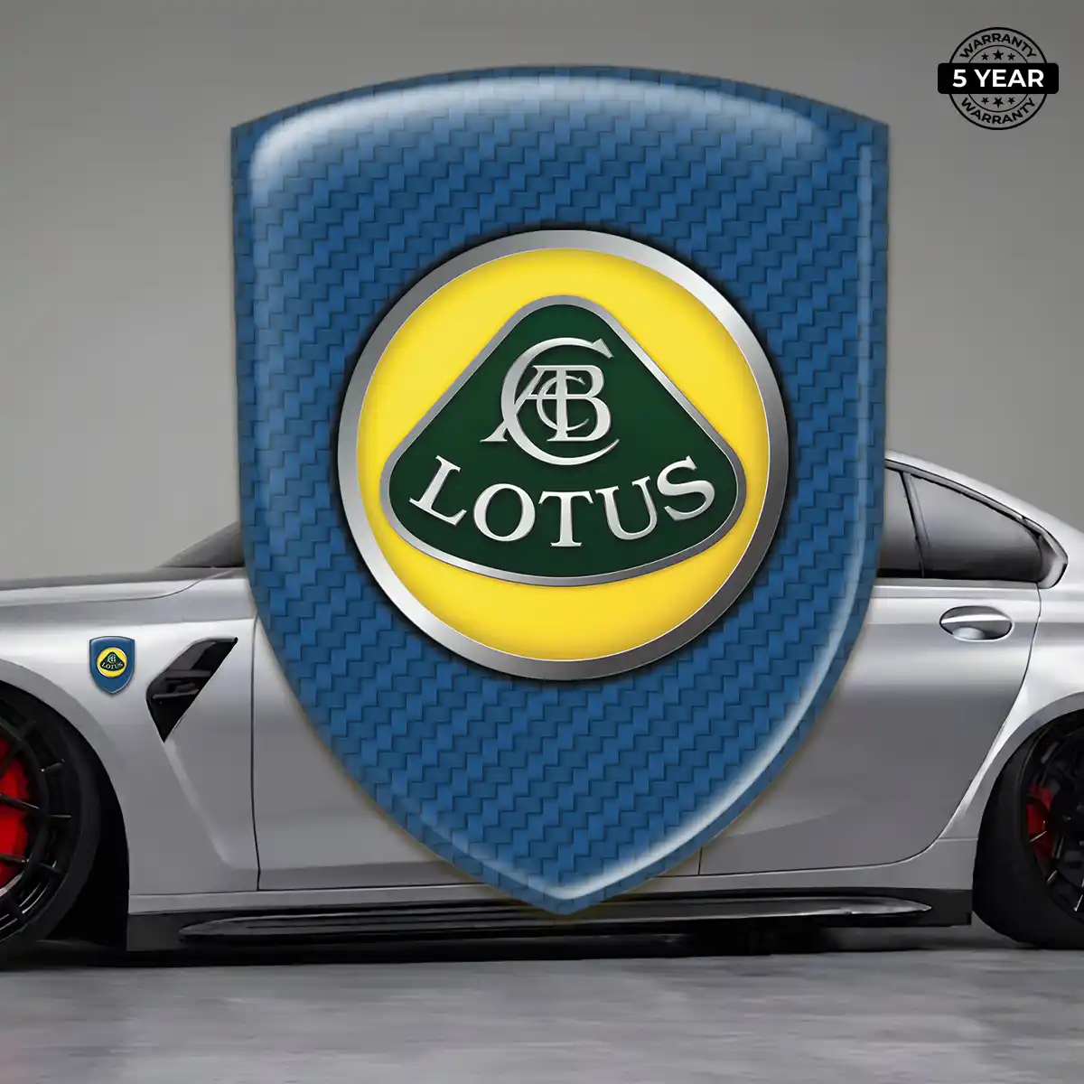 Lotus Resin Domed Sticker Interior Elegance