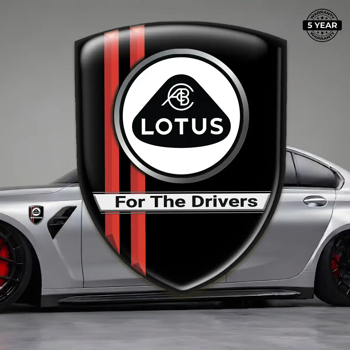 Lotus Resin Domed Sticker Interior Luxe