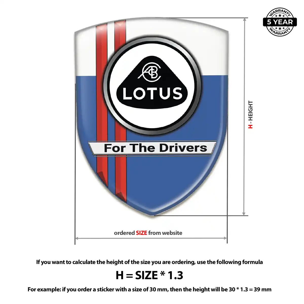 Lotus Resin Domed Sticker Opulent Line