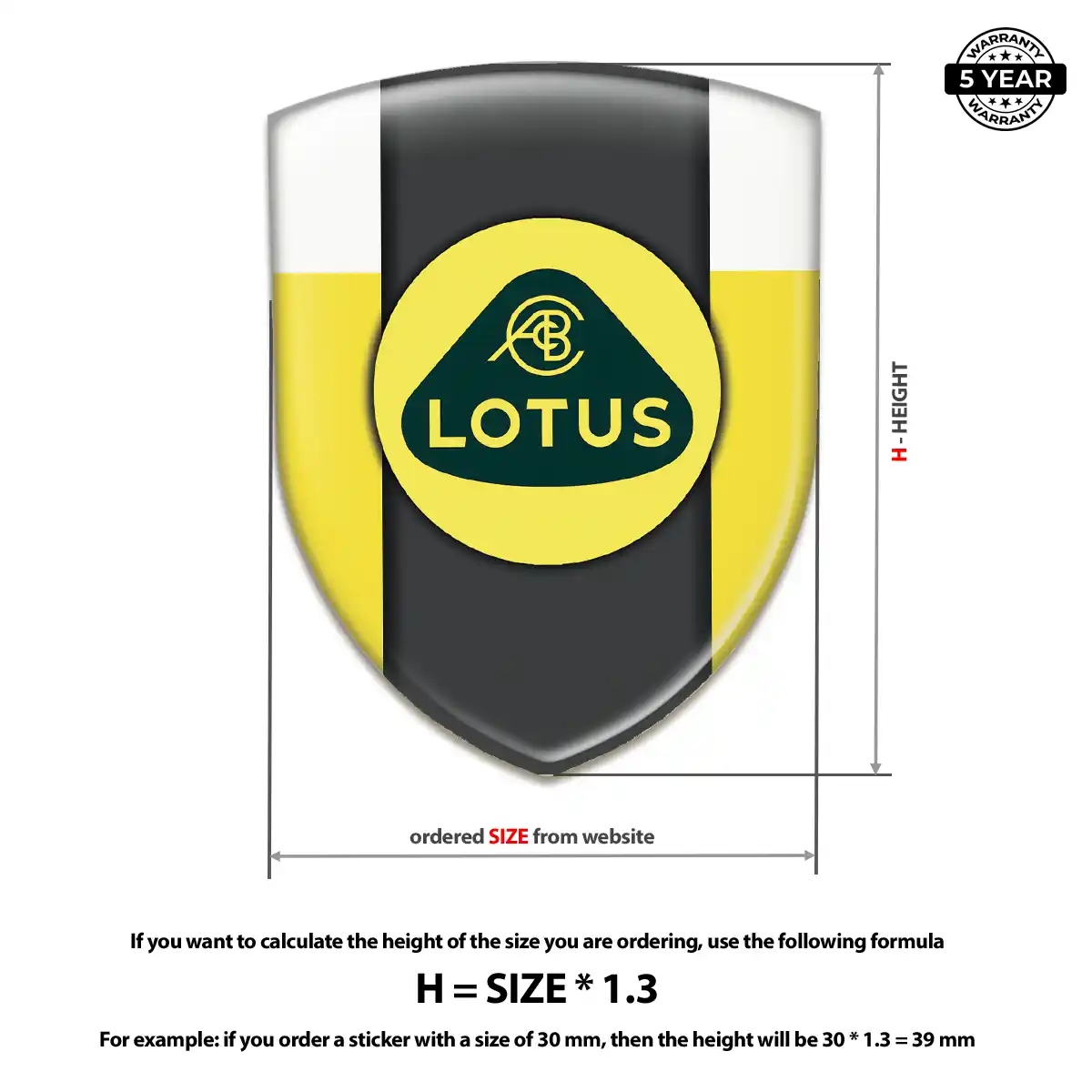 Lotus Resin Domed Sticker Outer Style