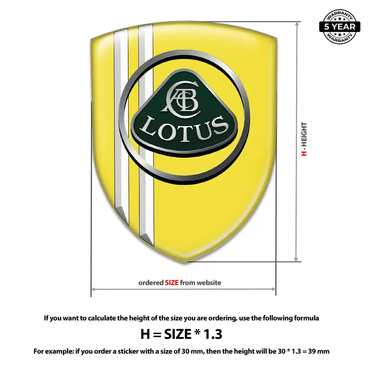 Lotus Resin Domed Sticker Prime Quality