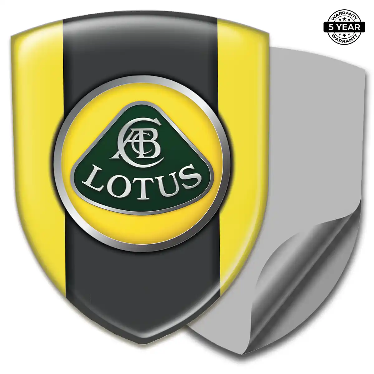 Lotus Resin Domed Sticker Refined Design