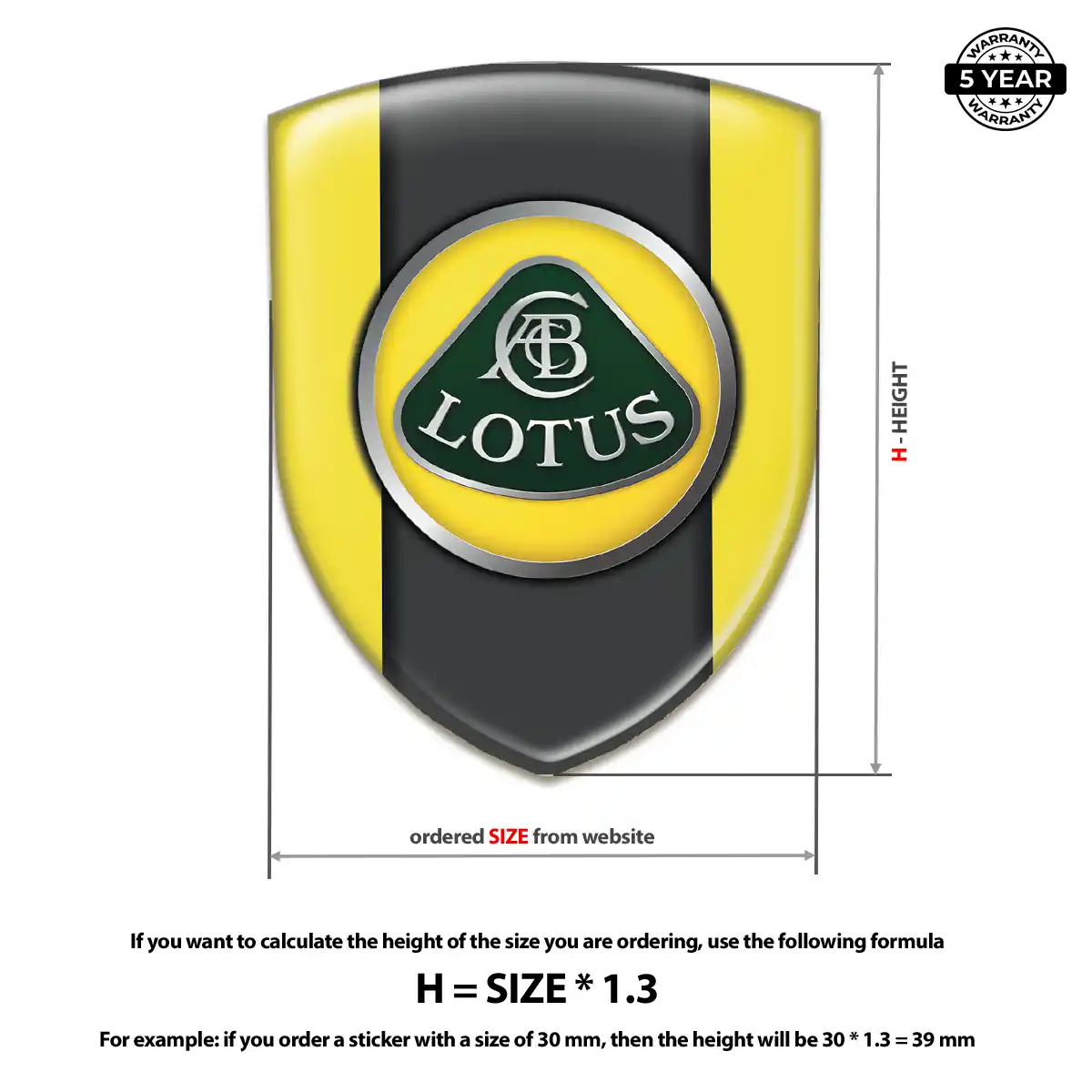 Lotus Resin Domed Sticker Refined Design