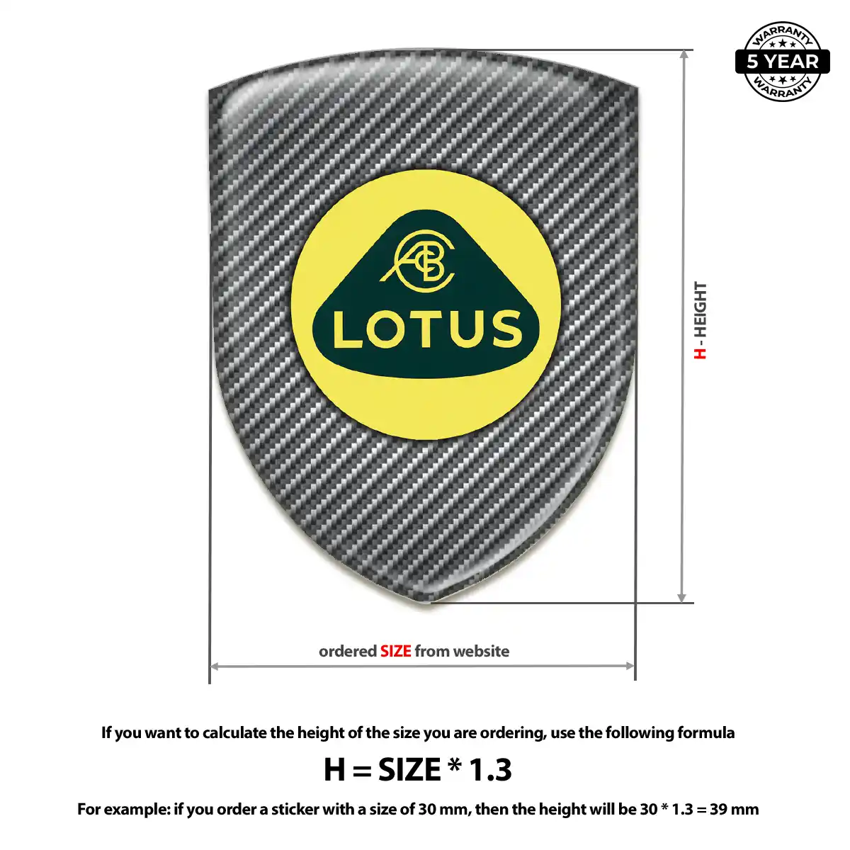 Lotus Resin Domed Sticker Resin Elite