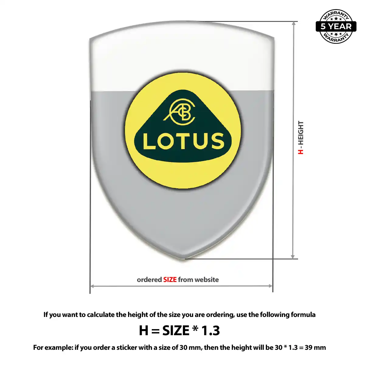 Lotus Resin Domed Sticker Resin Luxe