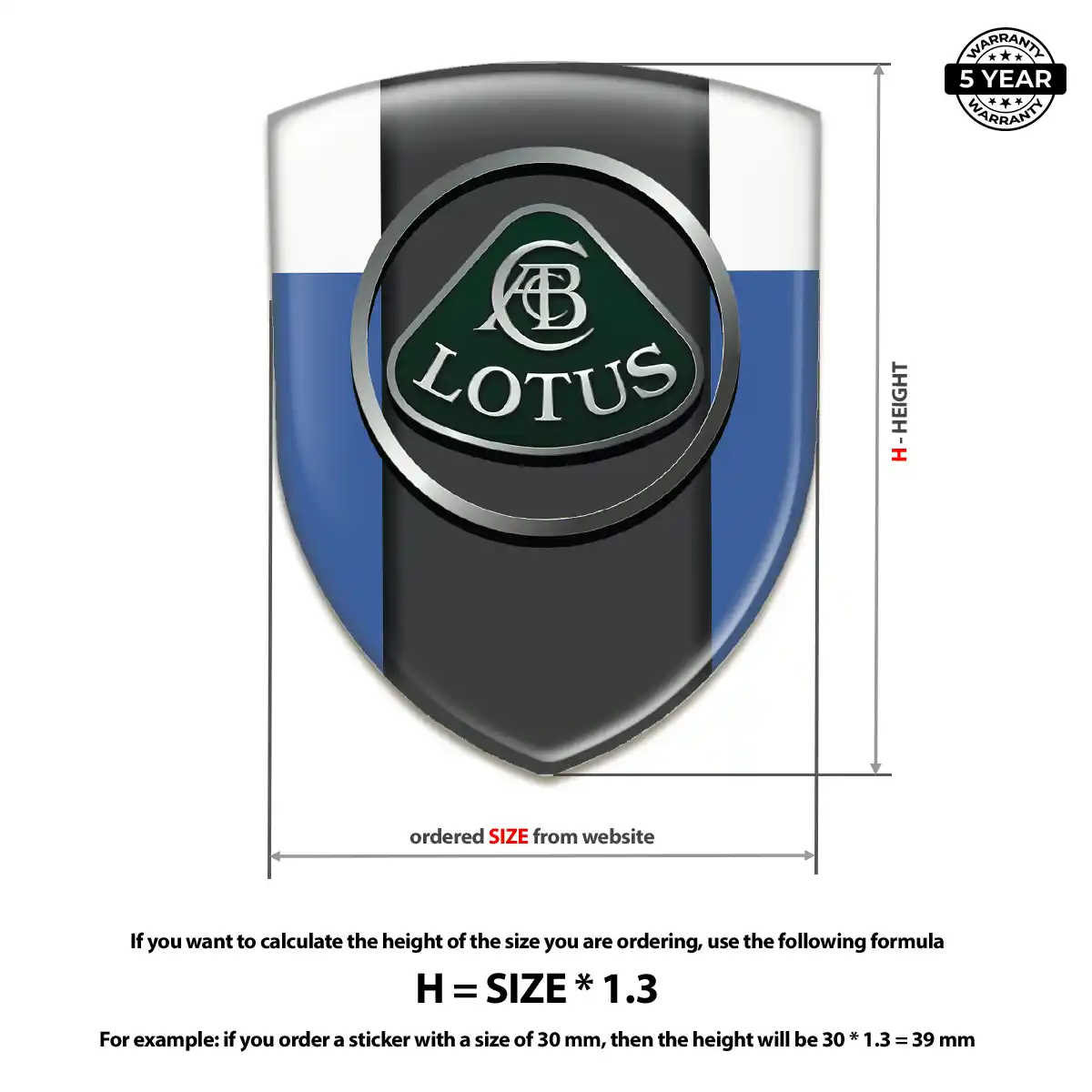 Lotus Resin Domed Sticker Signature Grade
