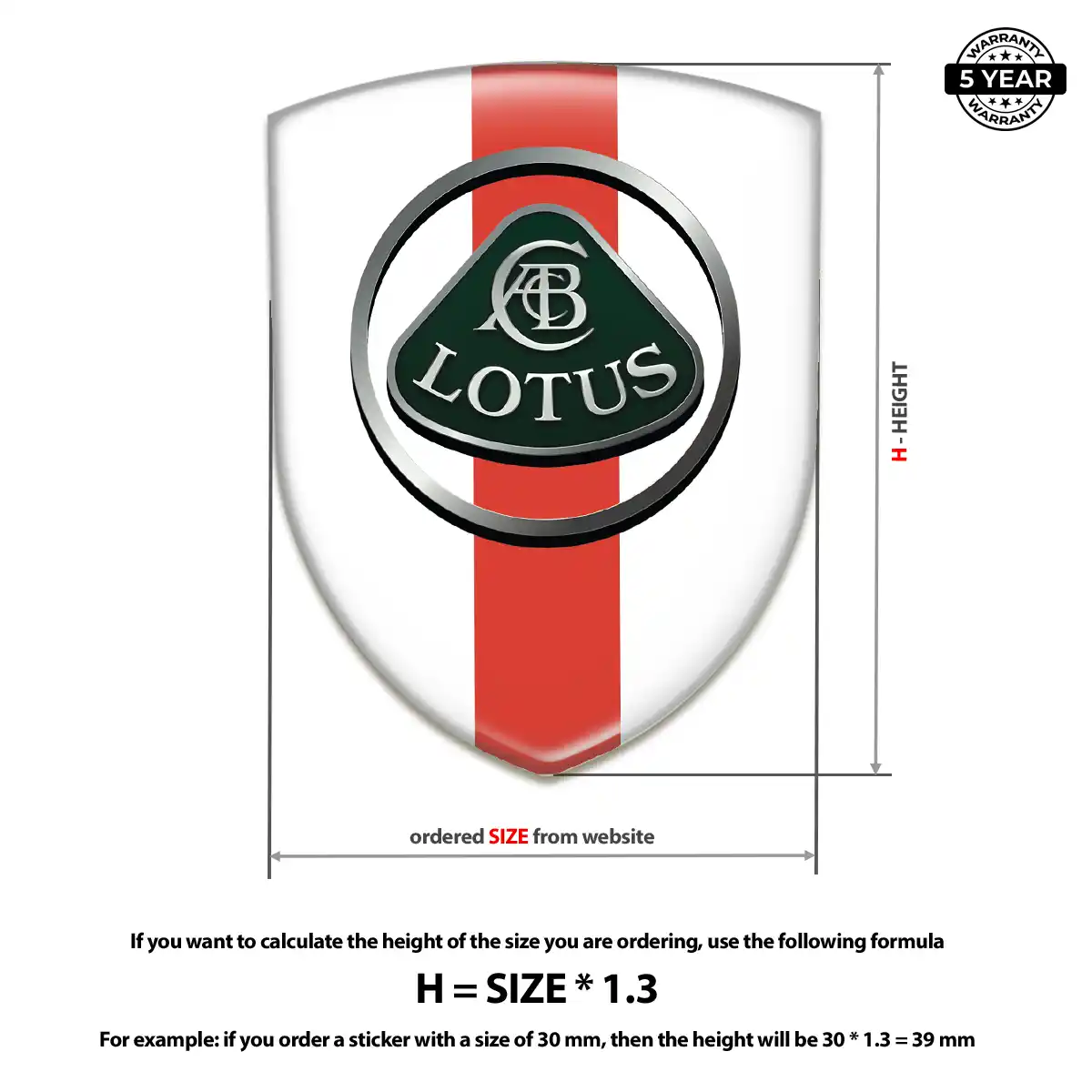 Lotus Resin Emblem Sticker Deluxe Edition