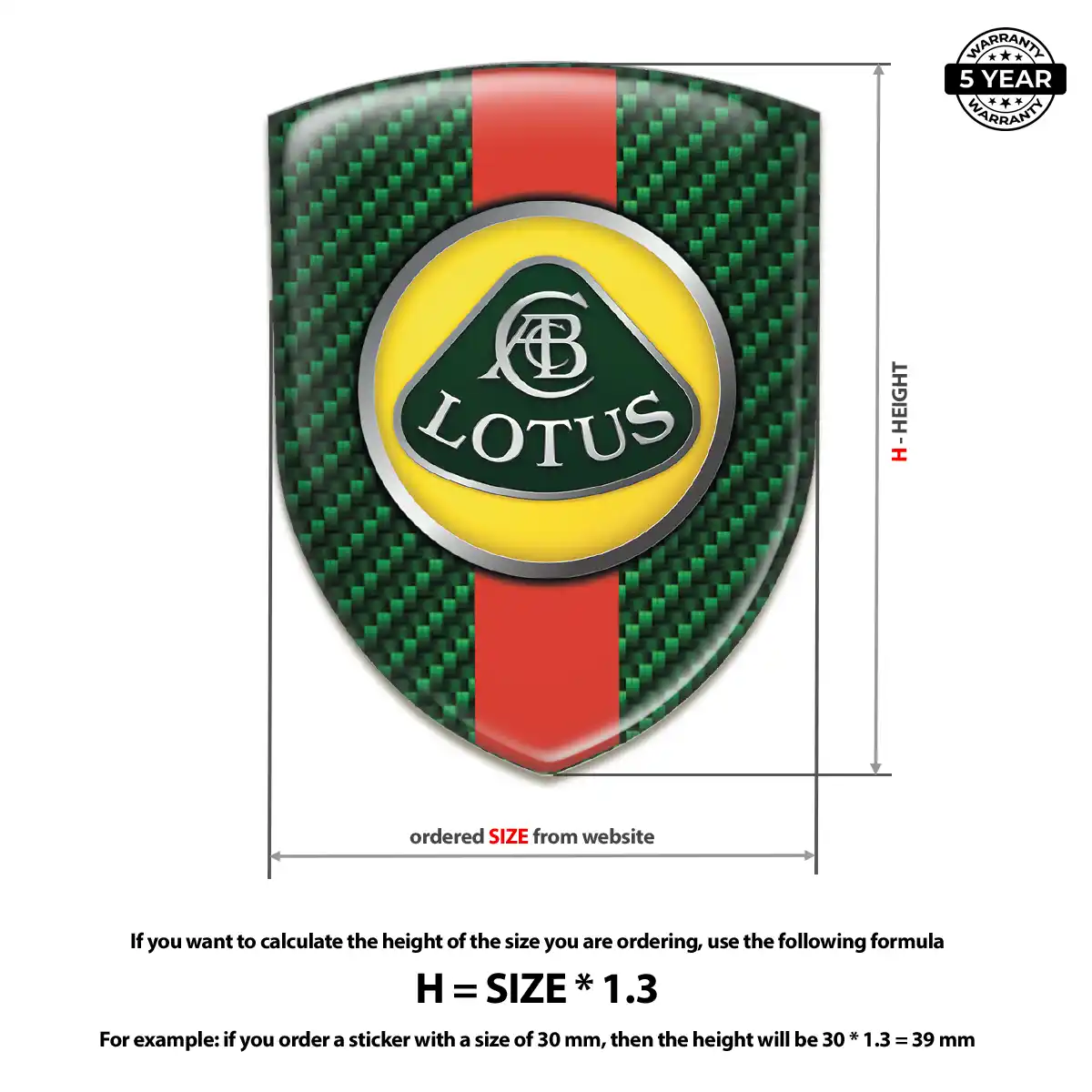 Lotus Resin Emblem Sticker Elite Edition