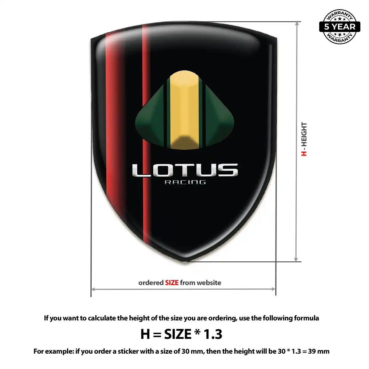 Lotus Resin Emblem Sticker Exclusive Series