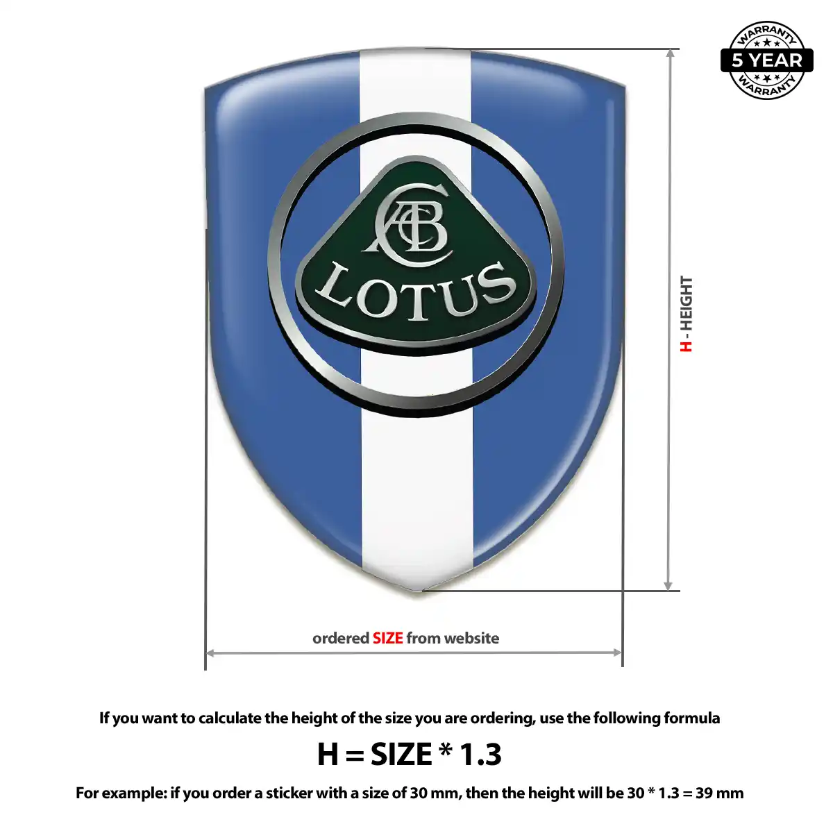 Lotus Resin Emblem Sticker Exterior Luxe