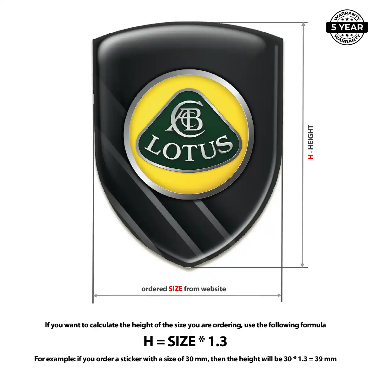 Lotus Resin Emblem Sticker Interior Elegance