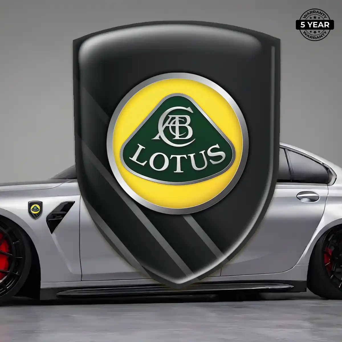 Lotus Resin Emblem Sticker Interior Elegance