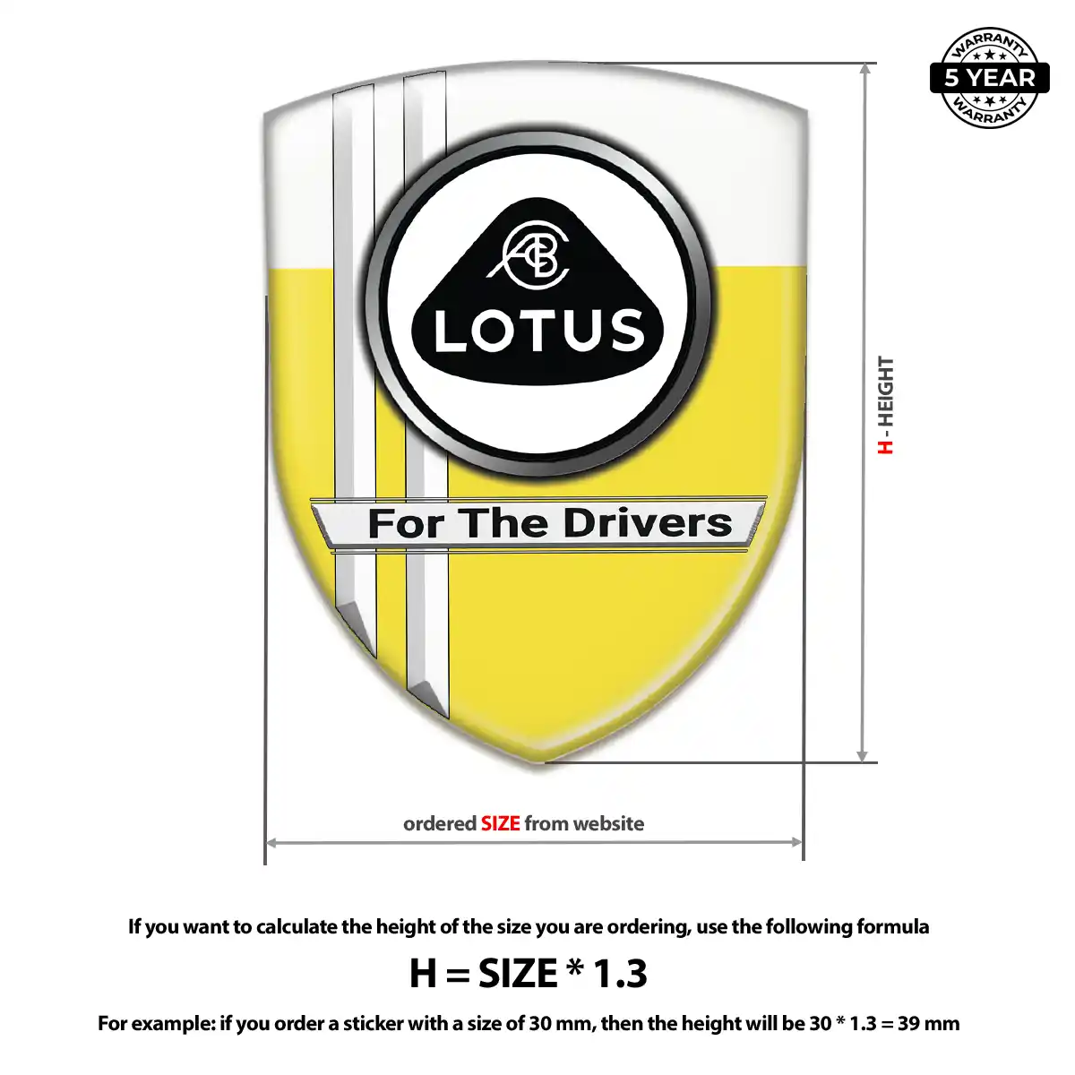 Lotus Resin Emblem Sticker Noble Edition