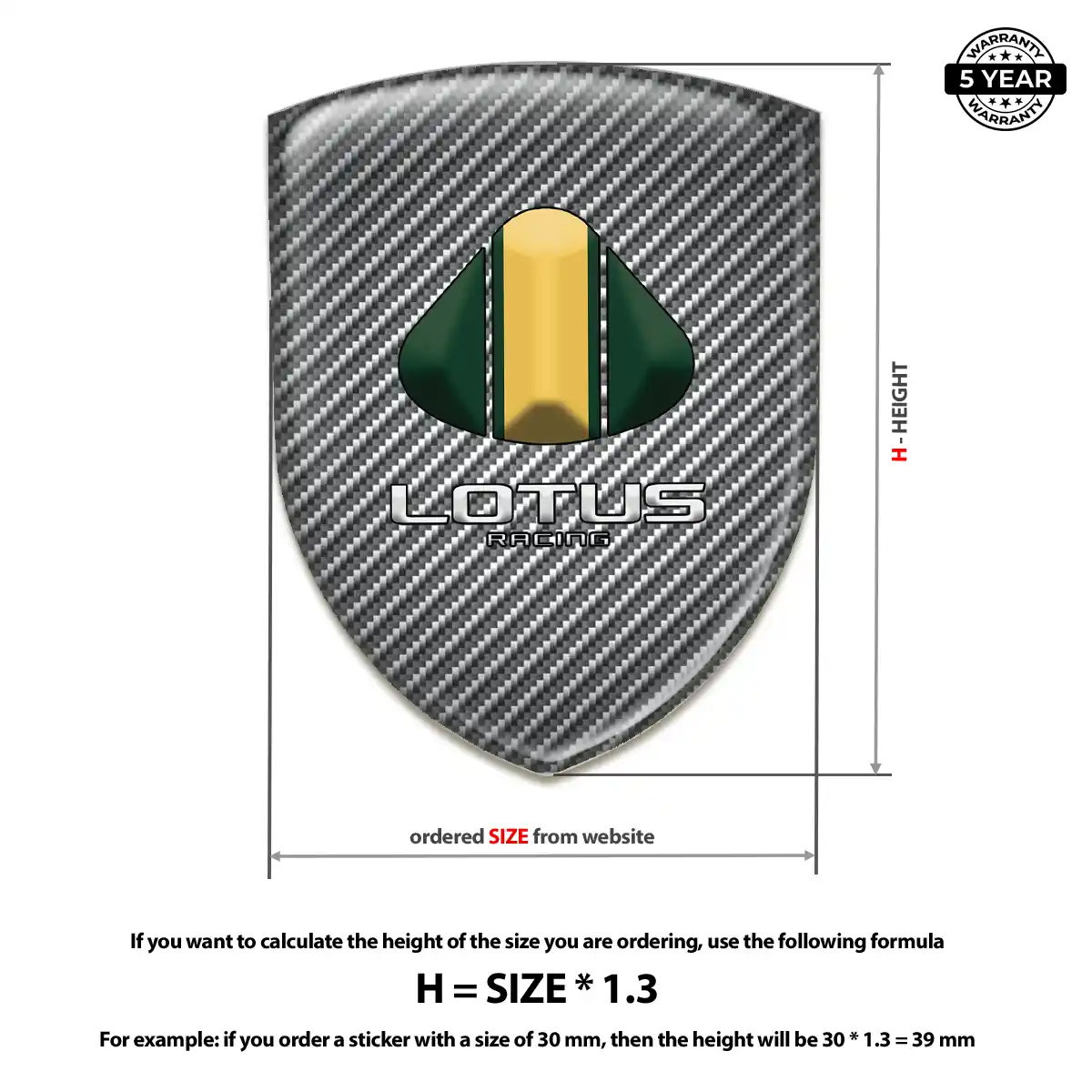 Lotus Self Adhesive Emblem Sticker Deluxe Edition