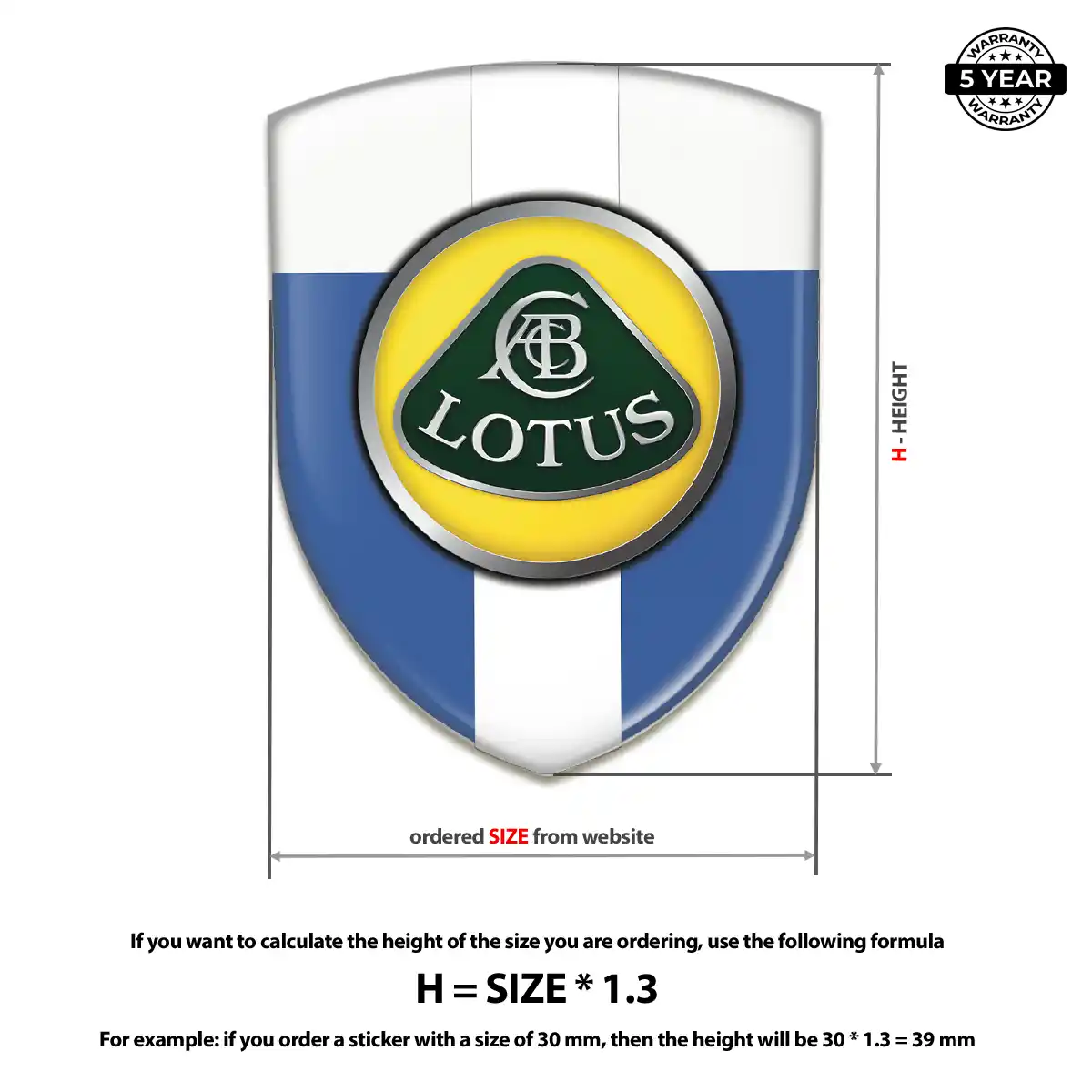 Lotus Self Adhesive Emblem Sticker Elite Edition