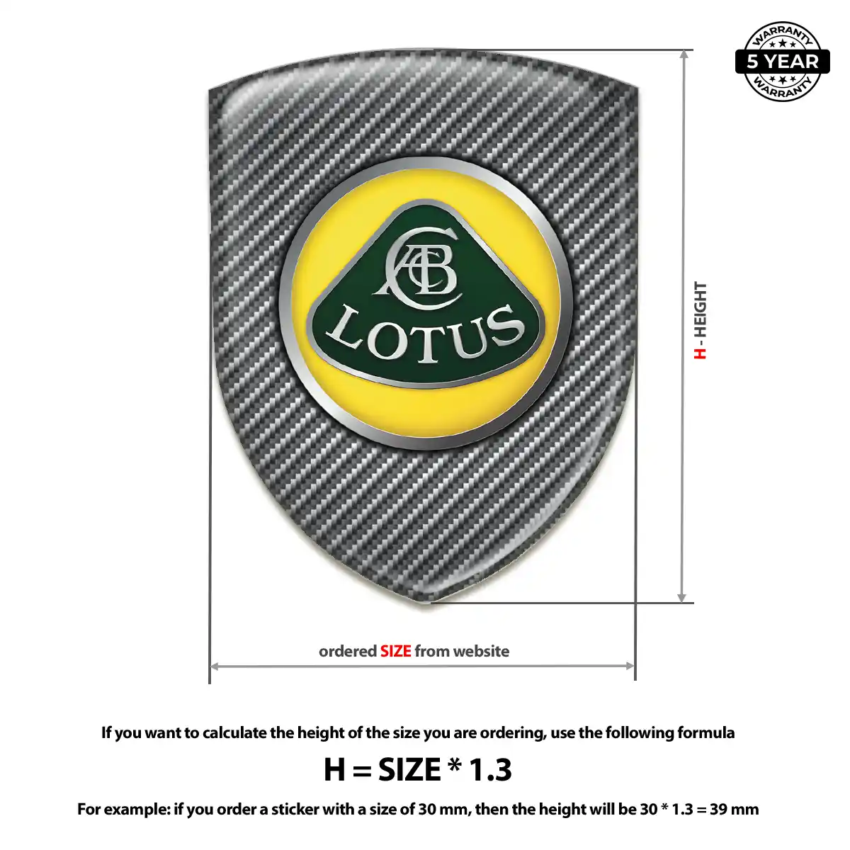 Lotus Self Adhesive Emblem Sticker Exclusive Series