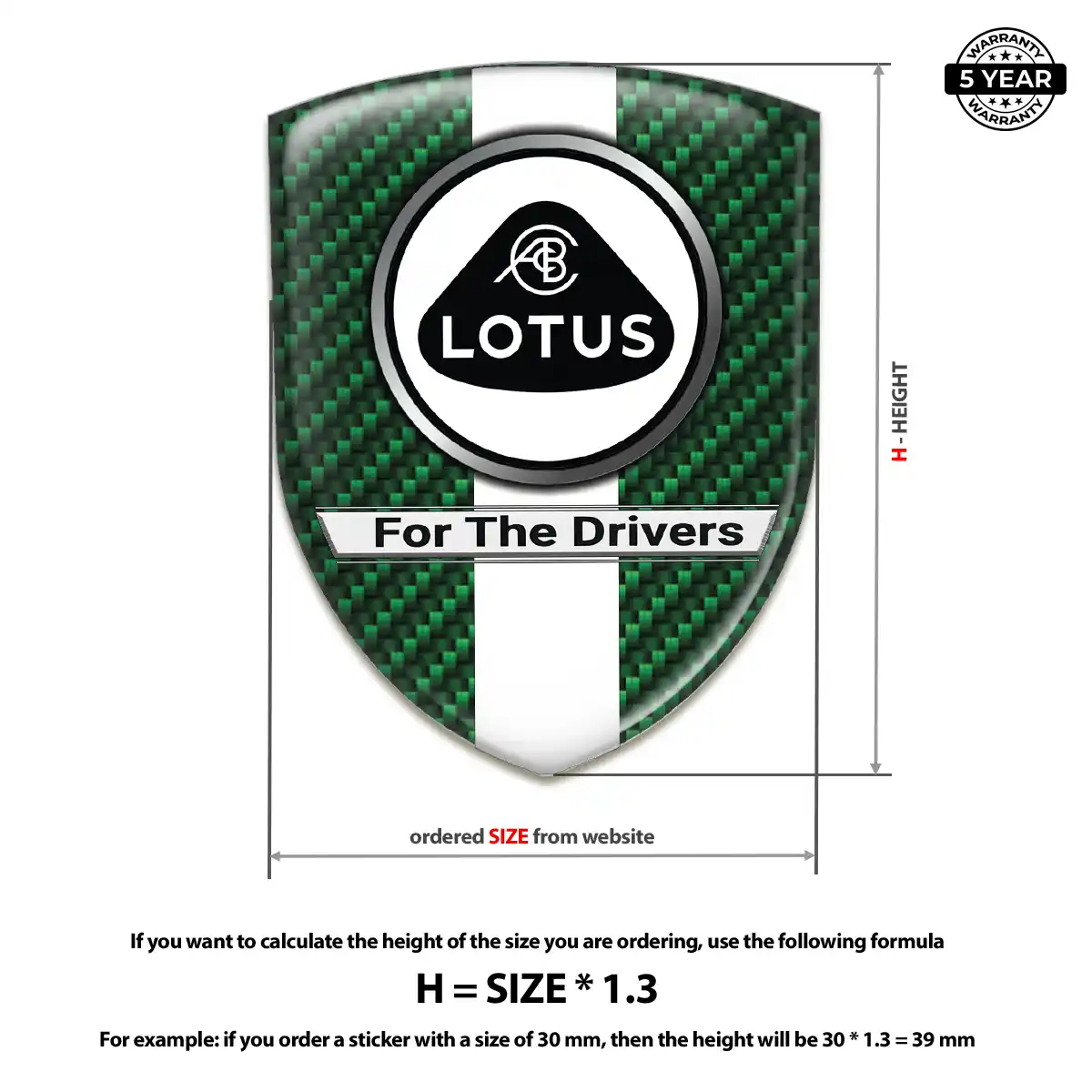 Lotus Self Adhesive Emblem Sticker Interior Elegance