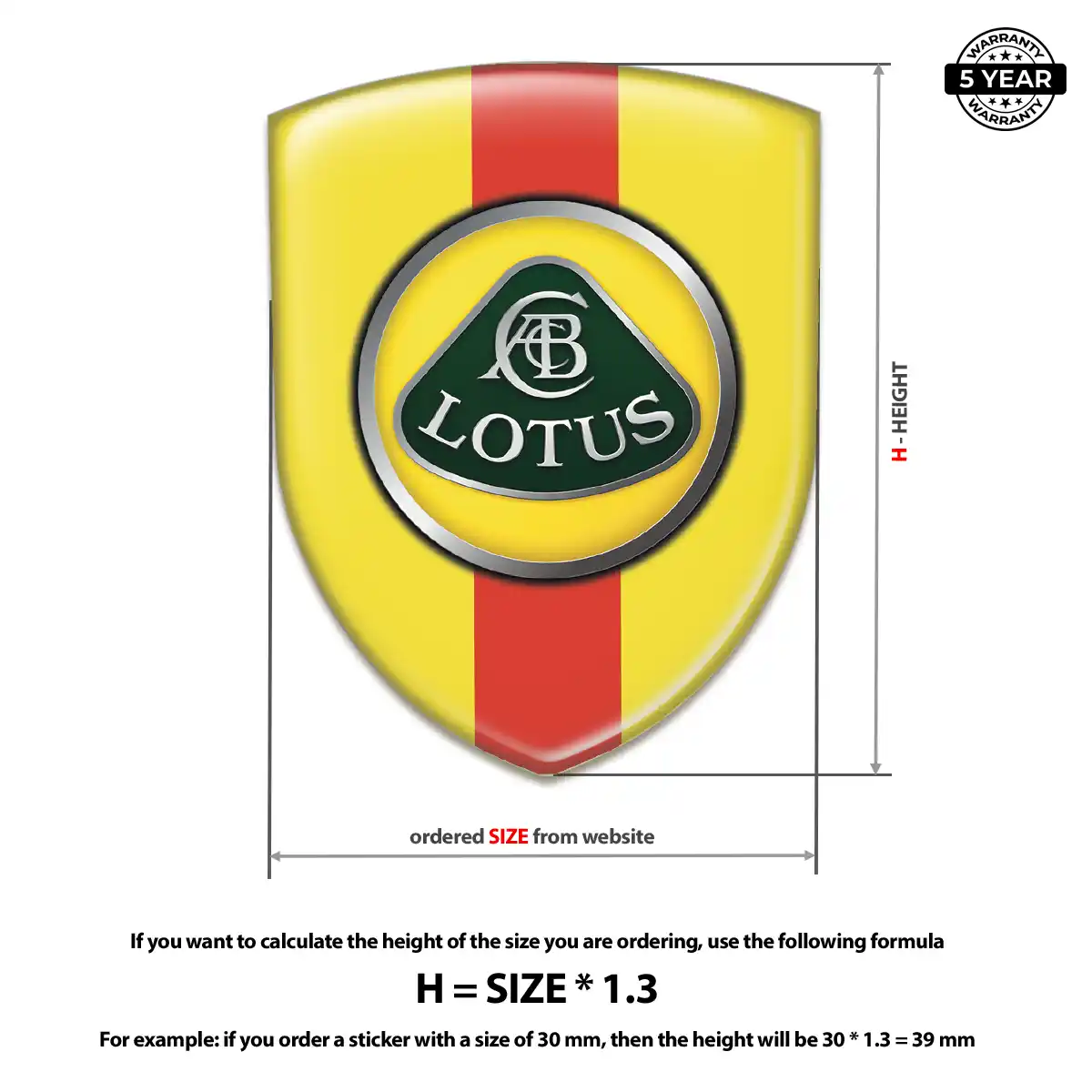Lotus Self Adhesive Emblem Sticker Interior Luxe