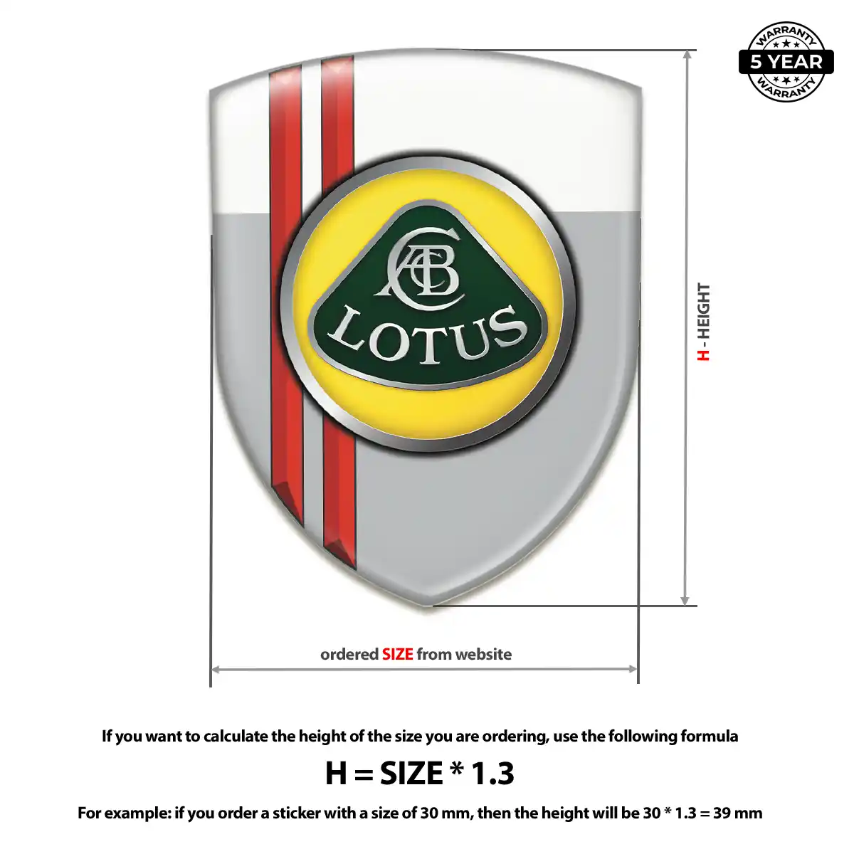 Lotus Self Adhesive Emblem Sticker Noble Edition