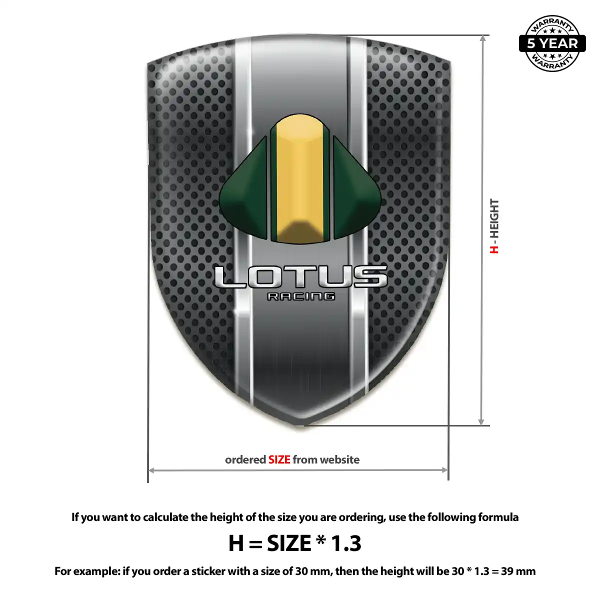 Lotus Self Adhesive Emblem Sticker Opulent Line