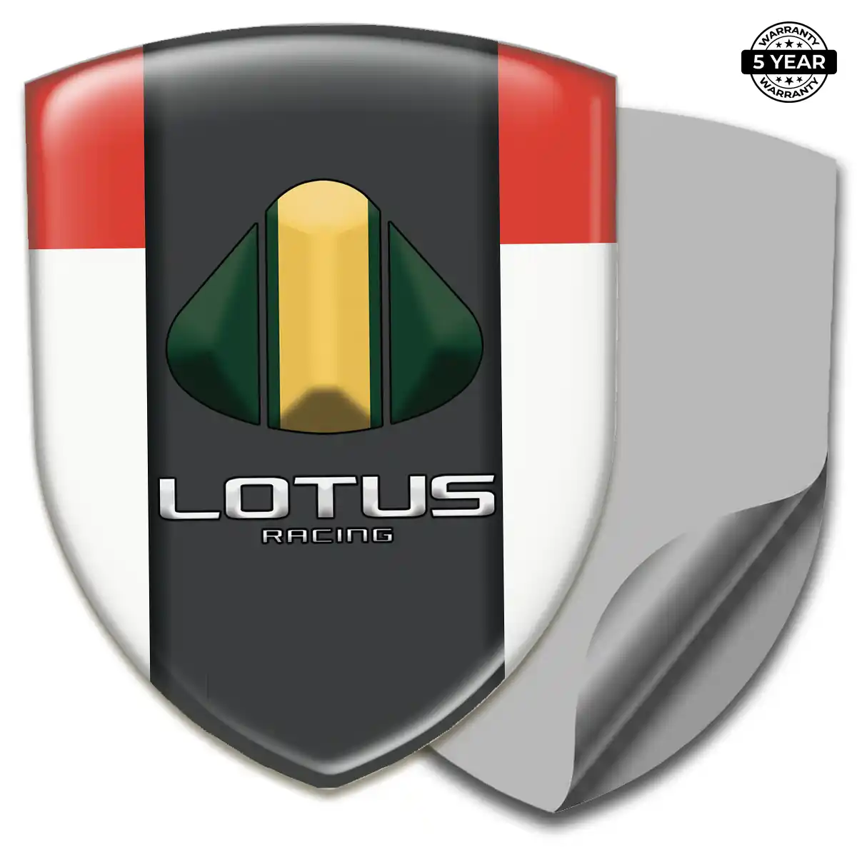 Lotus Self Adhesive Emblem Sticker Premium Dome