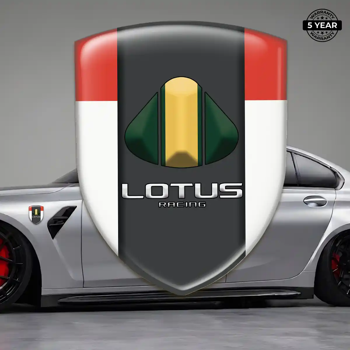Lotus Self Adhesive Emblem Sticker Premium Dome