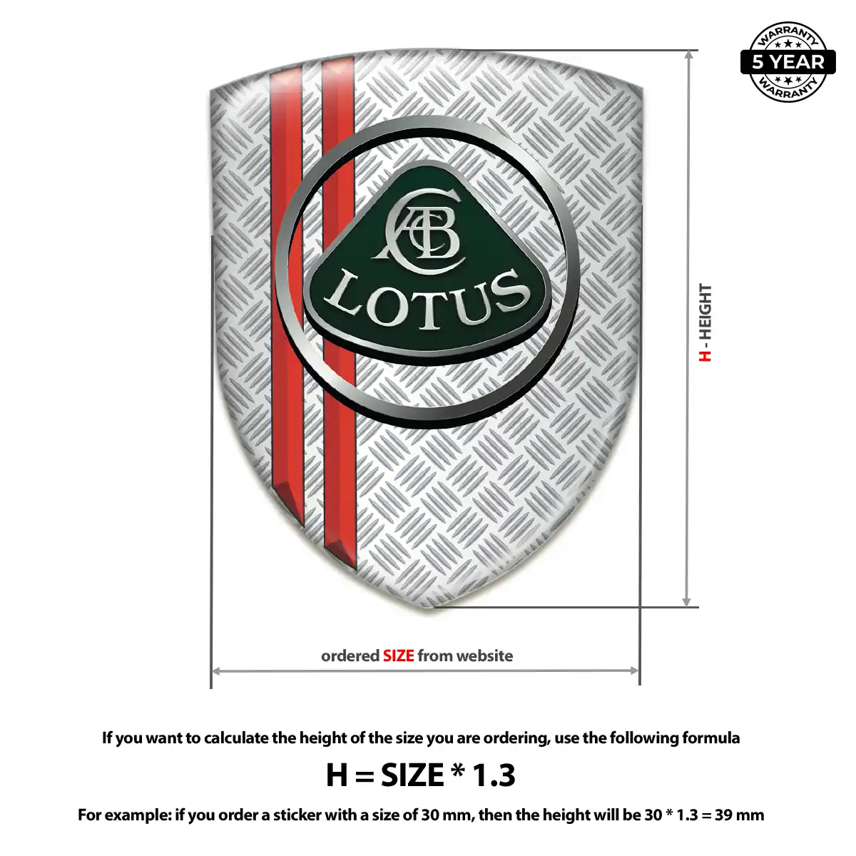 Lotus Self Adhesive Emblem Sticker Prime Quality