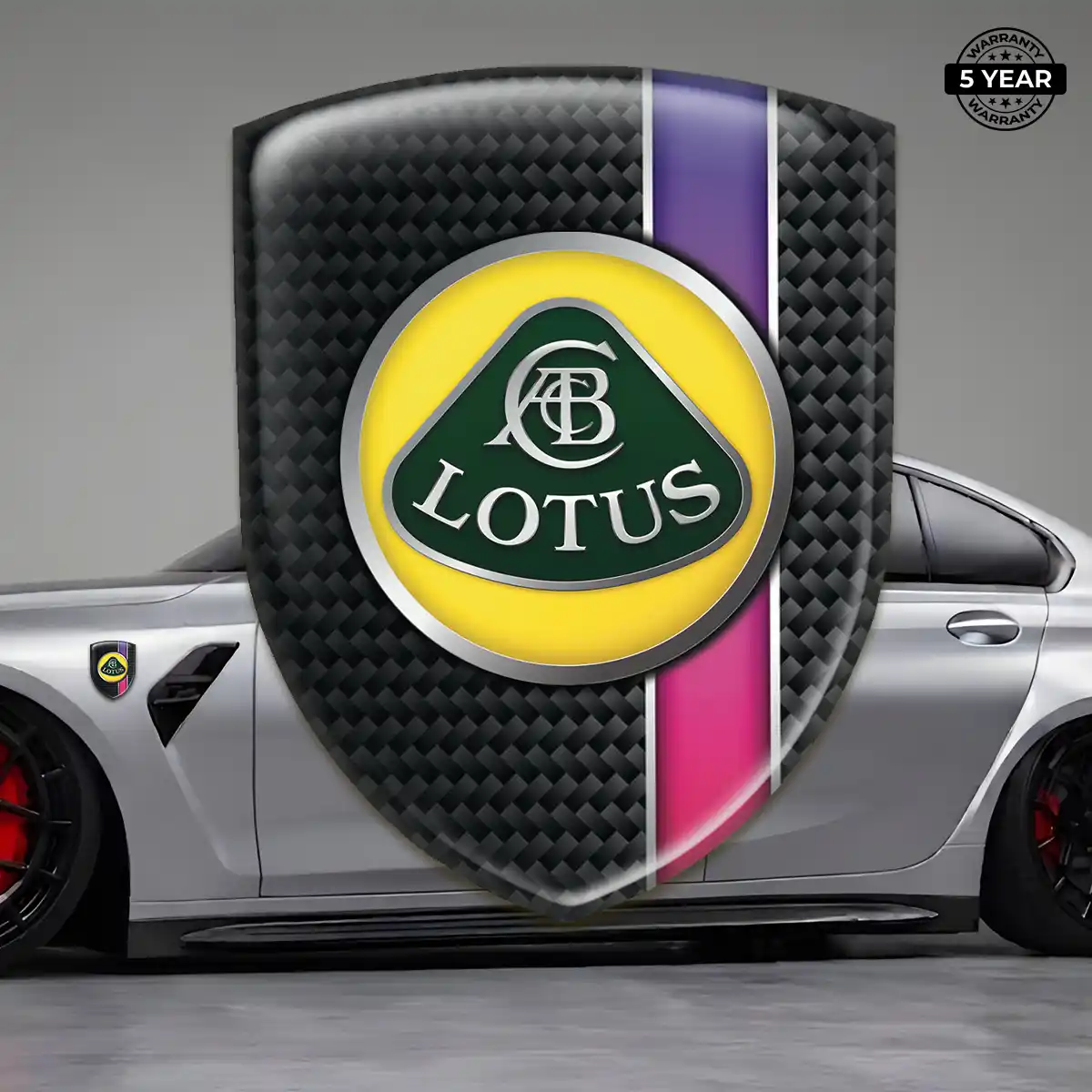 Lotus Self Adhesive Emblem Sticker Refined Design