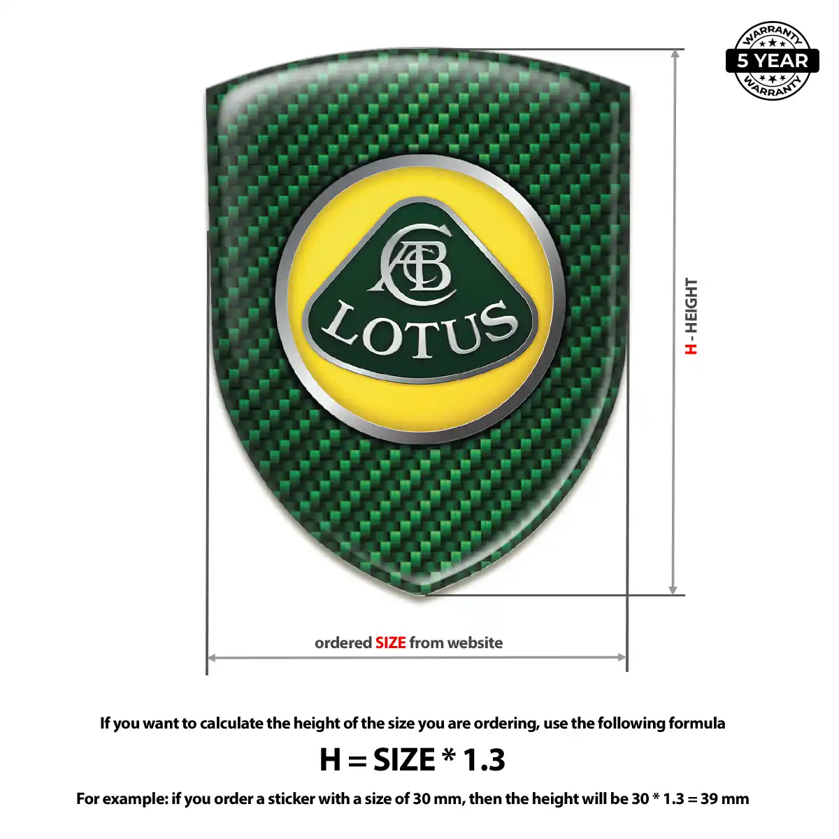 Lotus Self Adhesive Emblem Sticker Superior Craft