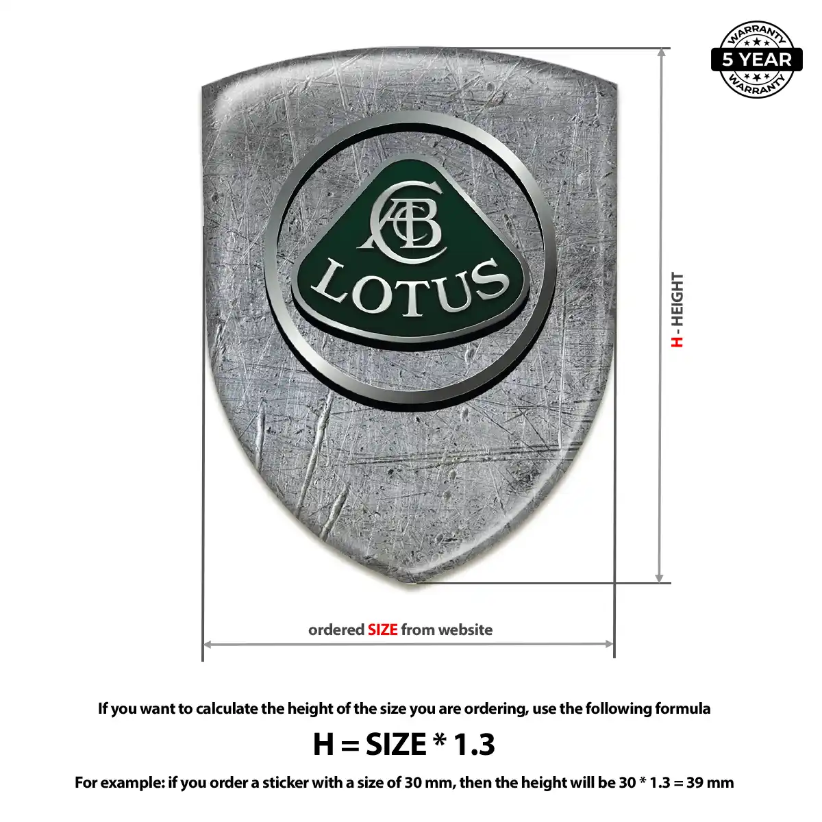 Lotus Silicone Badge Elite Finish