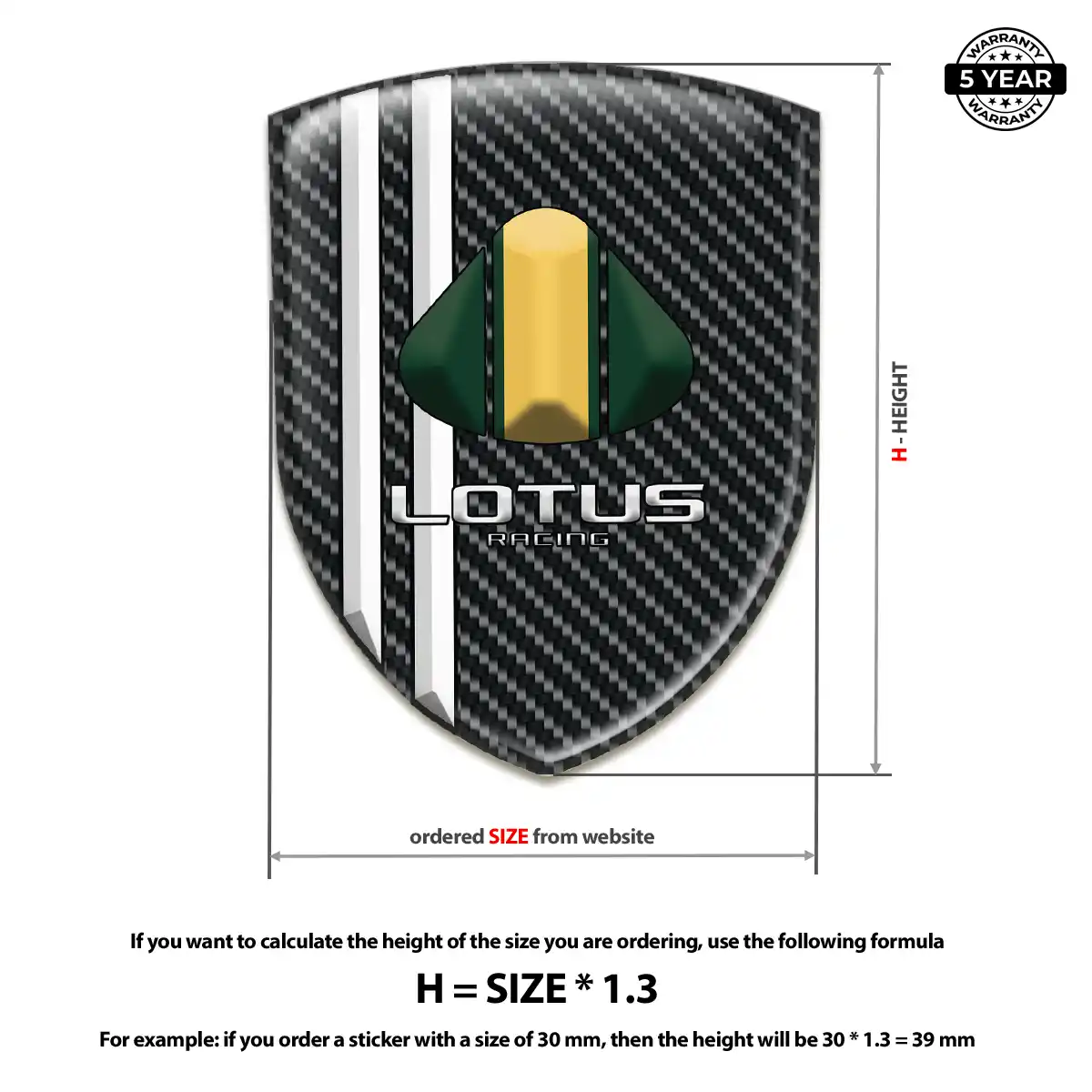 Lotus Vehicle Logo Sticker Exterior Luxe