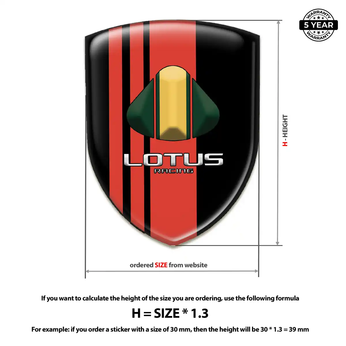 Lotus Vehicle Logo Sticker Interior Elegance