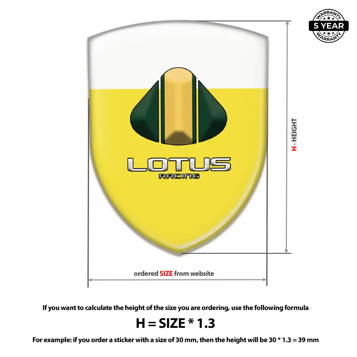 Lotus Vehicle Logo Sticker Interior Luxe