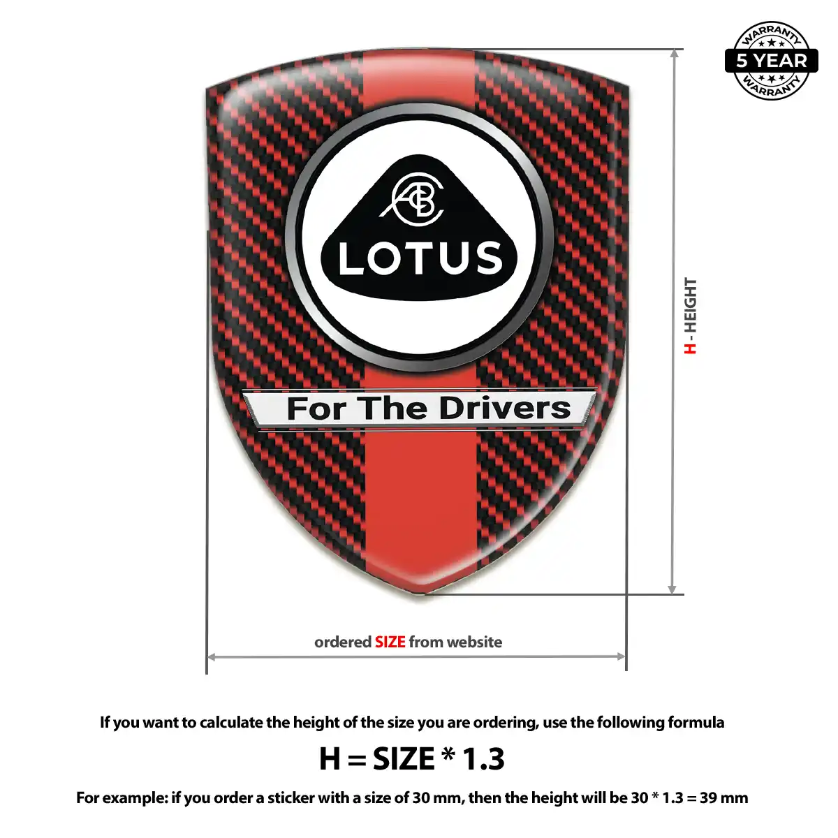 Lotus Vehicle Logo Sticker Opulent Line